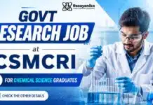 Govt Research Job for MSc Chemistry Graduates at CSMCRI | Apply Now CSMCRI Recruitment | Govt Research Job for MSc Chemistry Graduates