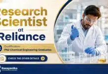 Reliance Hiring Research Scientist | Chemistry Graduates Apply Now Research Scientist Jobs at Reliance | Chemistry Job
