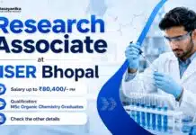 Govt Chemistry Research Job at IISER | Salary up to ₹80,400/- PM Research Associate Recruitment | IISER Bhopal Vacancy