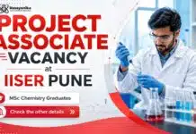 IISER Recruiting Chemistry Graduates | Apply for Project Associate Jobs Project Associate Job at IISER Pune | MSc Chemistry Job