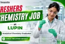 Exciting Freshers Chemistry Job at Lupin | Research Associate Vacancy MSc Chemistry Freshers Jobs at Lupin | Research Associate Role