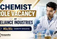 Exclusive Chemistry Freshers Job at Reliance Industries | Chemist Roles BSc Chemistry Freshers Job at Reliance | Chemist Role