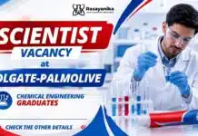 Exciting Scientist Vacancy at Colgate Palmolive | Chemical Engineers Apply for R&D Jobs Associate Scientist Job at Colgate | Chemical Engineering Job