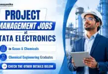 Tata Electronics Hiring Chemical Engineering Graduates | PMO Gases & Chemicals Roles Chemical Engineering Jobs at Tata Electronics | PMO Gases & Chemicals