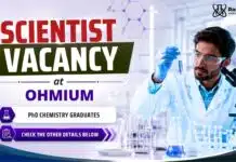 Scientist Vacancy at Ohmium | Electrochemistry Roles Scientist Job Vacancy at Ohmium | PhD Chemistry Job