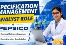 PepsiCo Hiring Chemical Sciences Graduates | Apply Now BSc Chemistry Job at PepsiCo | Specification Management Analyst