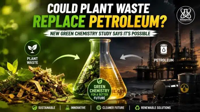 Green chemistry breakthrough enables lignin from plant waste to become a renewable alternative to petroleum-based chemical production. Green chemistry breakthrough enables lignin from plant waste to become a renewable alternative to petroleum-based chemical production.