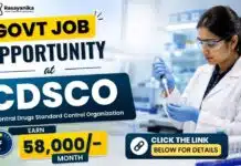 Earn ₹58,000/Month with CDSCO Recruitment | Govt Chemistry Jobs CDSCO Recruitment notification for Govt Chemistry Jobs at National Tobacco Testing Laboratory Mumbai