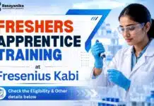 Freshers Chemistry Apprentice Training Jobs at Fresenius Kabi | ₹18,000 pm Stipend One-Year Apprentice Training Opportunities at Fresenius Kabi