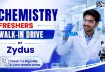 Freshers Chemistry Job at Zydus | Attend the Walk-In Interview BSc Freshers Chemistry Job at Zydus | Attend the Walk-In