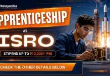 ISRO Apprenticeship for Chemical Engineering Graduates | Get up to 12,300/ pm Graduate Apprentice Jobs at ISRO - Chemical Apprenticeship Opportunities