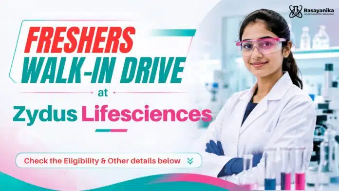 BSc Chemistry Freshers Job at Zydus Lifesciences | Production Trainee Officer BSc Chemistry Freshers Job at Zydus Lifesciences | Production Trainee Officer