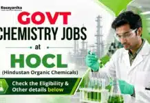 Govt Chemistry Jobs at Hindustan Organic Chemicals | Get up to ₹ 40,000/- pm Govt Chemistry Jobs at Hindustan Organic Chemicals