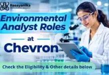 Environmental Analyst Jobs at Chevron in Bengaluru | Apply Now BSc Chemistry Job at Chevron | Environmental Analyst Roles