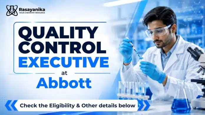 MSc Chemistry Jobs at Abbott | Quality Control Executive MSc Chemistry Jobs at Abbott | Quality Control Executive