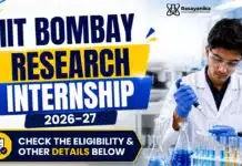 IIT Research Internship for Chemical Sciences | Apply Now IIT Bombay Research Internship Awards 2026-27
