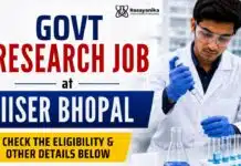 Govt Chemistry Job at IISER | Project in Nucleic-Acid Organic Synthesis IISER Bhopal Project Position: Chemistry Job