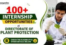 100+ Internship Opportunities at the Directorate of Plant Protection Govt Internship Opportunities at DPPQ&S for Chemistry Graduates | Apply Now