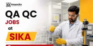 Sika Hiring for QA Jobs | Executive role | Apply Now Sika QA/QC jobs: Apply for a Senior Executive role in Jhagadia, Gujarat. BSc Chemistry candidates.