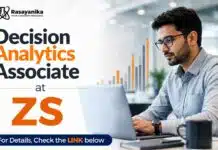 Chemistry jobs at ZS | Decision Analytics Associate ZS chemistry jobs: Apply for a Decision Analytics Associate role in Gurgaon or Pune for pharmaceutical CMC analytics.