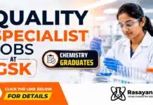 Quality Specialist Jobs at GSK Careers | Chemistry Jobs Quality Specialist Jobs at GSK Careers in Nashik for eligible candidates, including chemistry graduates with relevant experience.