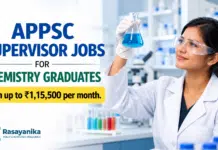 ₹1.15 Lakh Pay Scale! APPSC Supervisor Jobs for Chemistry Graduates ₹1.15 Lakh Pay Scale! APPSC Supervisor Jobs for Chemistry Graduates