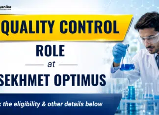 Quality Control Job at Sekhmet Optimus | Walk-In Interview Explore the Quality Control Role at Sekhmet Optimus. Check eligibility, qualifications, job details, and application information.