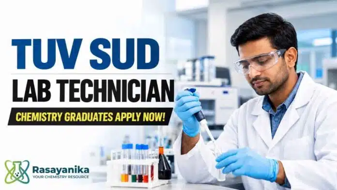 Chemistry Lab Technician Jobs at TUV SUD | Apply Now Chemistry Lab Technician Jobs at TUV SUD | Apply Now