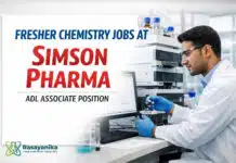 Fresher Chemistry Jobs at SimSon Pharma | Jobs in Mumbai Fresher Chemistry Jobs at SimSon Pharma