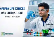 Freshers Job at Ganapa Life Sciences | R&D Chemist Role Freshers Job at Ganapa Life Sciences | R&D Chemist Role