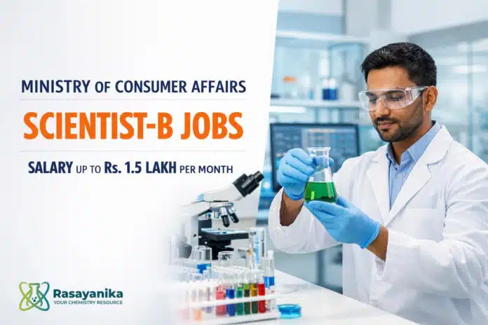 Rs. 1.5 Lakh Govt Scientist Job at Ministry of Consumer Affairs, Food and Public Distribution Rs. 1.5 Lakh Govt Scientist Job at Ministry of Consumer Affairs, Food and Public Distribution