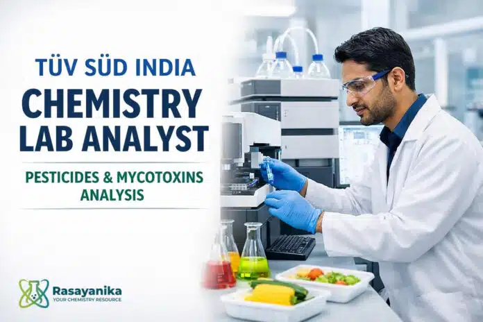 Chemistry Lab Analyst at TÜV SÜD India | LC-MS/MS Pesticides Mycotoxins Chemistry Lab Analyst at TÜV SÜD India | LC-MS/MS Pesticides Mycotoxins
