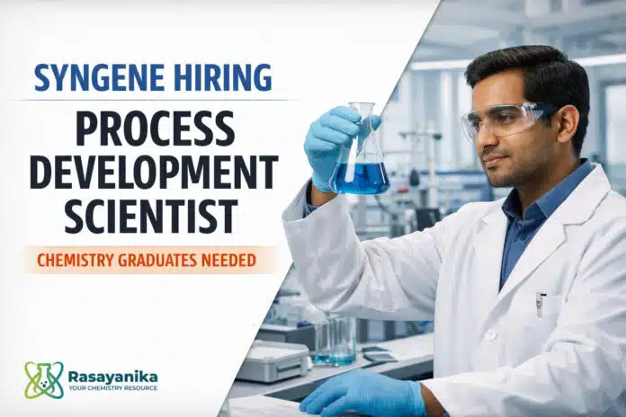 Syngene Hiring Scientist Job | Chemistry Graduates Apply Now Syngene Hiring Scientist Job | Chemistry Graduates Apply Now