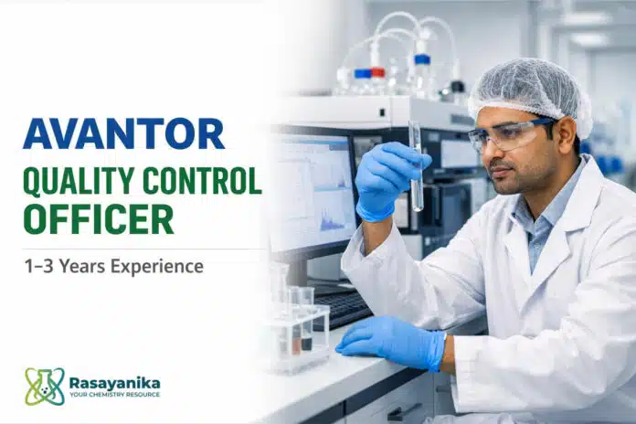 Officer Quality Control at Avantor Thane | Chemistry QC 1–3 Yrs | cGMP Officer Quality Control at Avantor Thane | Chemistry QC 1–3 Yrs | cGMP