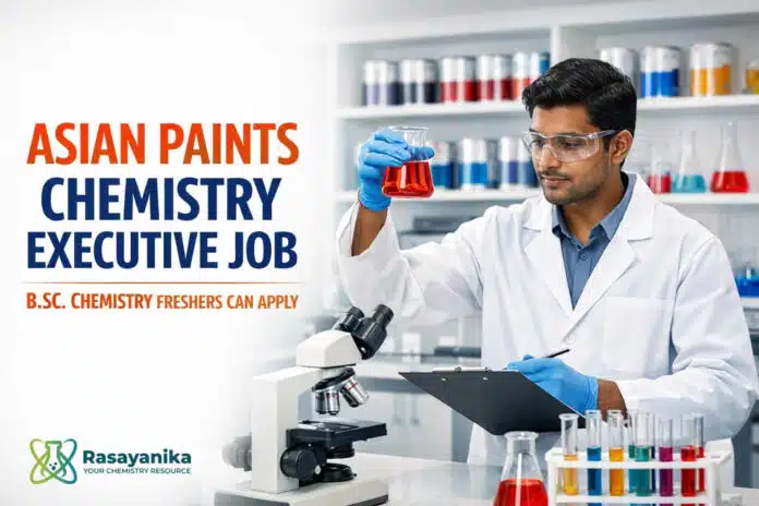 Freshers Chemistry Job at Asian Paints | Apply Now for Executive Role Freshers Chemistry Job at Asian Paints | Apply Now for Executive Role