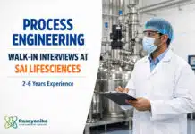 Walk-in at Sai Life Sciences | Process Engineering Role Walk-in Interviews for Process Engineering at SAI LIFESCIENCES