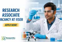 Research Associate Vacancy at IISER | Apply Now Research Associate Vacancy at IISER
