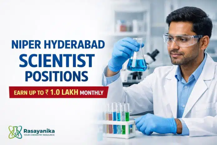 Govt Scientist Vacancy at NIPER Chemistry Graduates | Earn up to Rs. 1.0 Lakh Govt Scientist Vacancy at NIPER Chemistry Graduates | Earn up to Rs. 1.0 Lakh