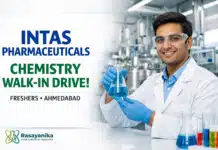 Freshers Walk in at Intas | Chemistry candidates apply Now Freshers Walk in at Intas | Chemistry candidates apply Now