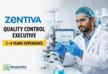 Executive Quality Control Jobs at Zentiva | Apply Now Executive Quality Control at Zentiva Ankleshwar | 2–4 Yrs
