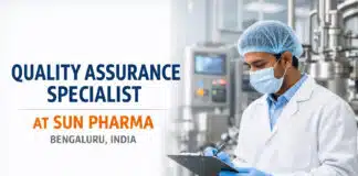 Quality Assurance Specialist at Sun Pharma | Jobs in Bengaluru Quality Assurance Specialist at Sun Pharma in Bengaluru