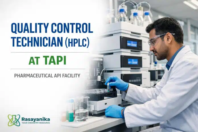 Quality Control Technician (HPLC) Position at TAPI Quality Control Technician (HPLC) Position at TAPI
