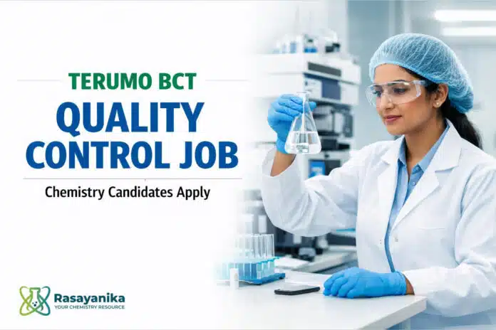 Quality control job at Terumo BCT | Chemistry candidates Apply Quality control job at Terumo BCT | Chemistry candidates Apply