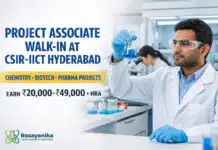 20+ Govt Research Job at IICT | Earn Up to Rs 49,000/- pm Project Associate Walk-in at CSIR-IICT Hyderabad | Chemistry / Biotech / Pharma Projects PS/08/2026 | Walk-in 29–30 Sep | Earn Rs 20,000–49,000/- + HRA
