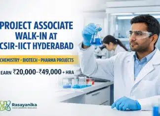 20+ Govt Research Job at IICT | Earn Up to Rs 49,000/- pm Project Associate Walk-in at CSIR-IICT Hyderabad | Chemistry / Biotech / Pharma Projects PS/08/2026 | Walk-in 29–30 Sep | Earn Rs 20,000–49,000/- + HRA