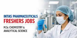 Freshers Job at Intas Pharmaceuticals | Chemistry Graduates | Attend Now Freshers Job at Intas Pharmaceuticals | Msc Organic Chemistry & Analytical Chemistry Graduates | Apply Online