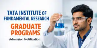 TIFR GS 2027 Chemistry Admission | Stipend Up to ₹42,000/- PM Tata Institute of Fundamental Research Graduate Programs Admission Notification