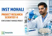 Govt Scientist Vacancy at INST | Earn up to ₹67,000/- pm Project Research Scientist-II (Non-Medical) at INST Mohali | ICMR Cataract Nanogel | PG+3 Yrs or PhD