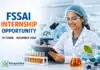 FSSAI Internship Circular for Chemistry Candidates | October-December 2026 FSSAI Internship Circular for October-December 2026