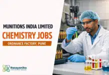 Govt Job at Munitions India Limited | Chemistry Candidates Apply Now Govt Job at Munitions India Limited | Chemistry Candidates Apply Now